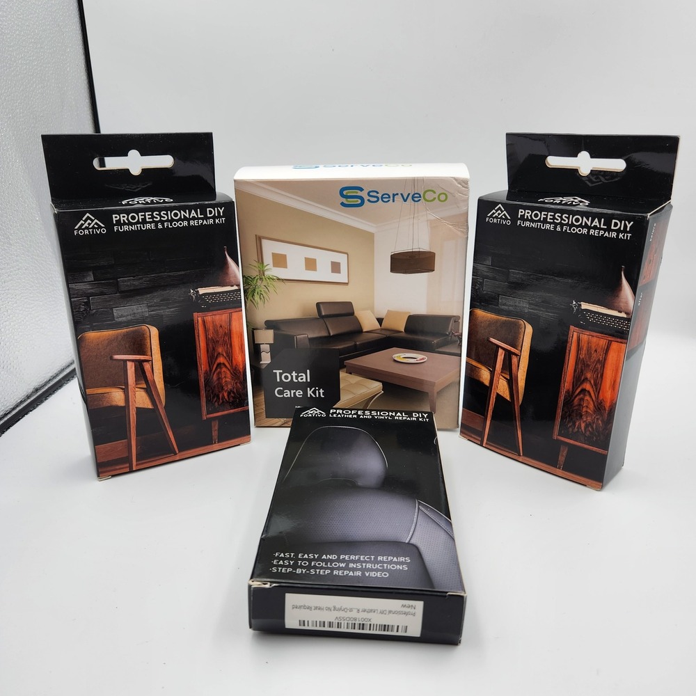 Fortivo ServeCo Furniture Floor Repair Care Kit Bundle Leather Vinyl DIY Home